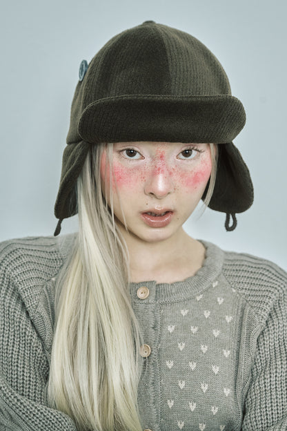 Trooper flap button cap (Brown)