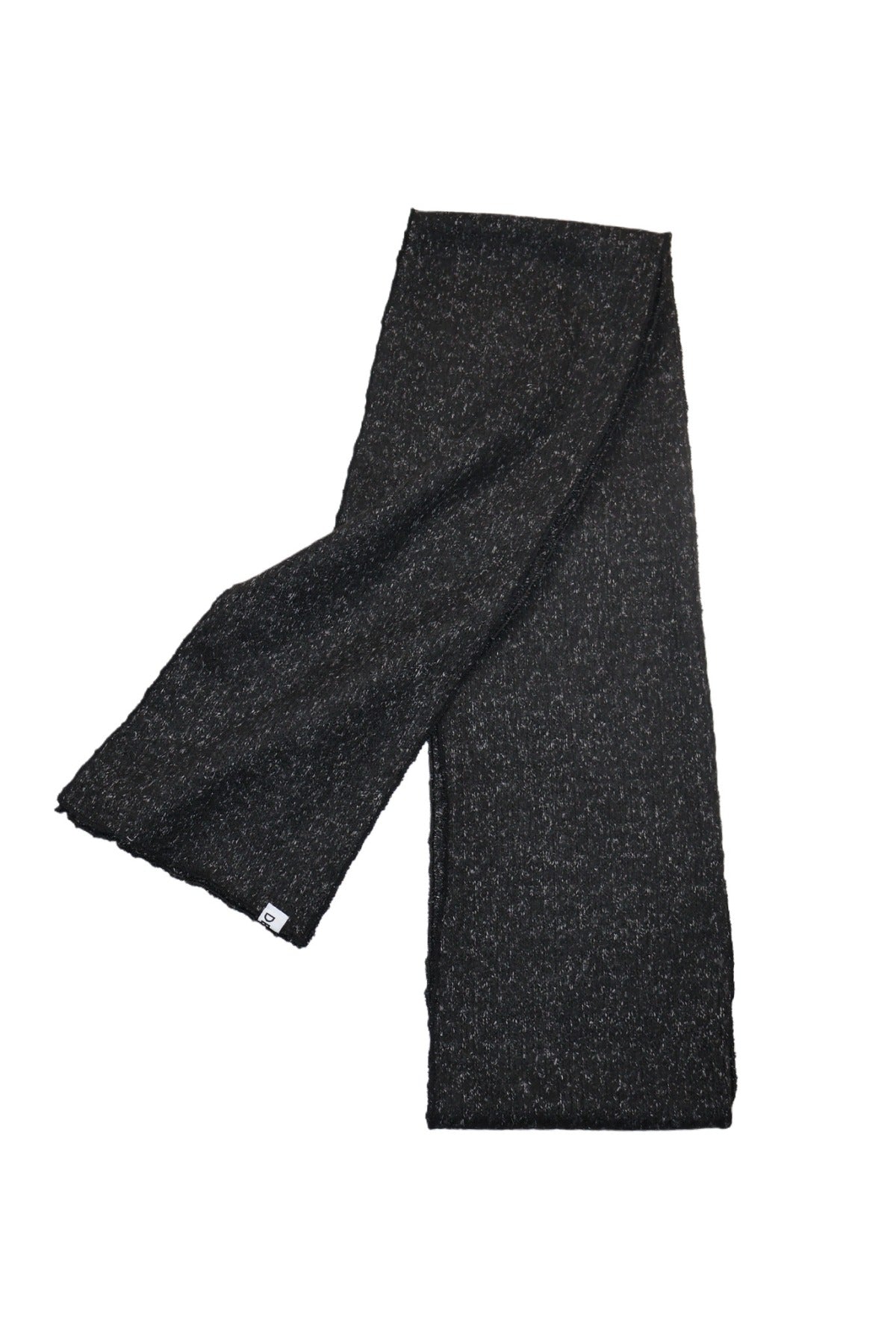 SOFT LONG KNIT MUFFLER - BLACK