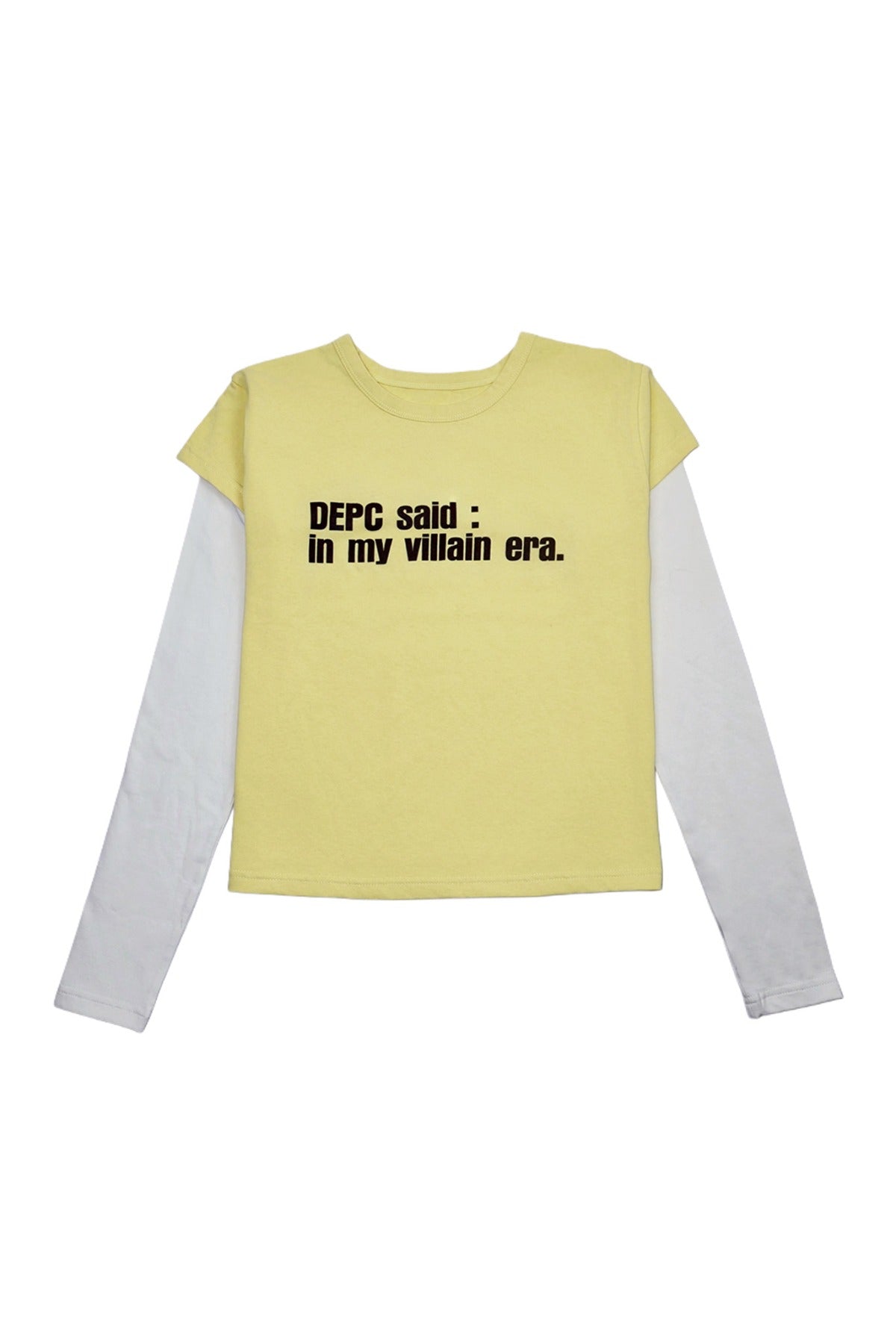 LETTERING LONG-SLEEVE TOP - BUTTER