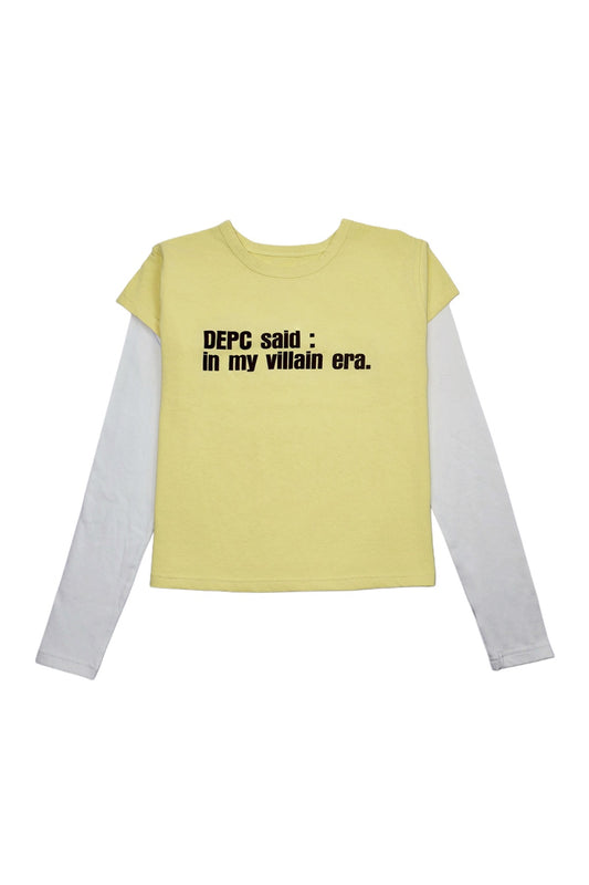LETTERING LONG-SLEEVE TOP - BUTTER