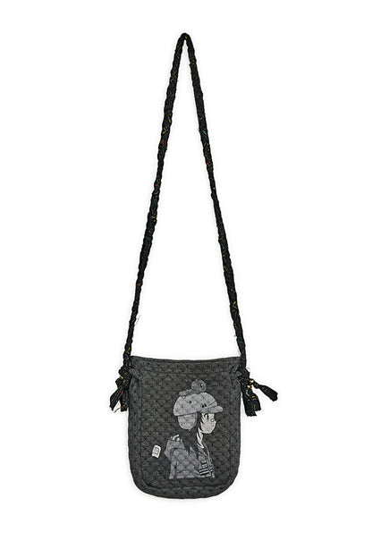 HUGYOURSKIN X JUBA printed mini bag (Charcoal)