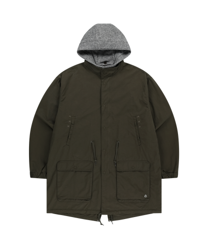 WASHED MILITARY JACKET MUD KHAKI