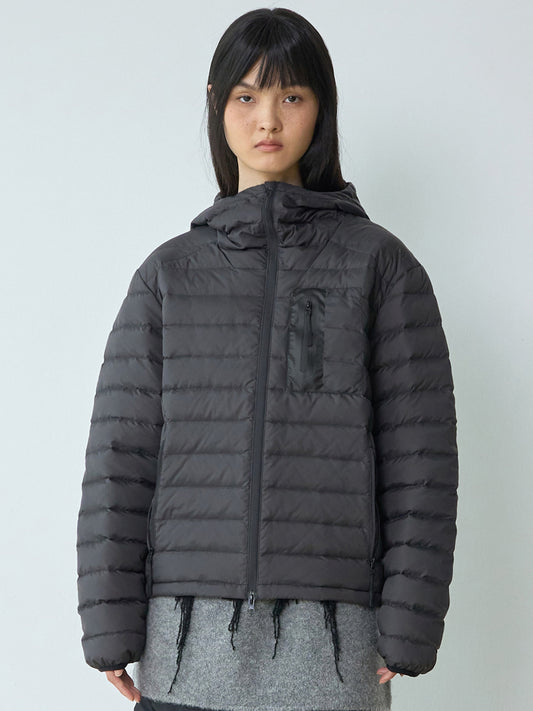 Light Hooded Down Jacket [Black]