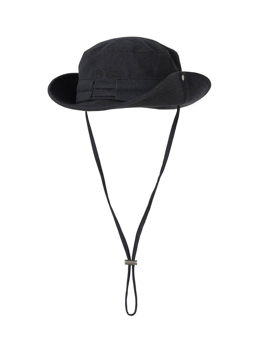 Washed Draw String Bucket Hat [Washed Black]