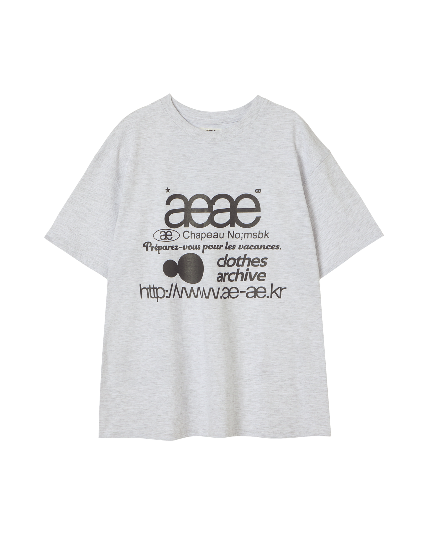 WEB LOGO T-SHIRTS [LIGHT GREY]