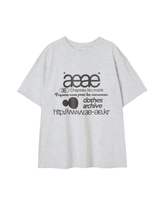 WEB LOGO T-SHIRTS [LIGHT GREY]