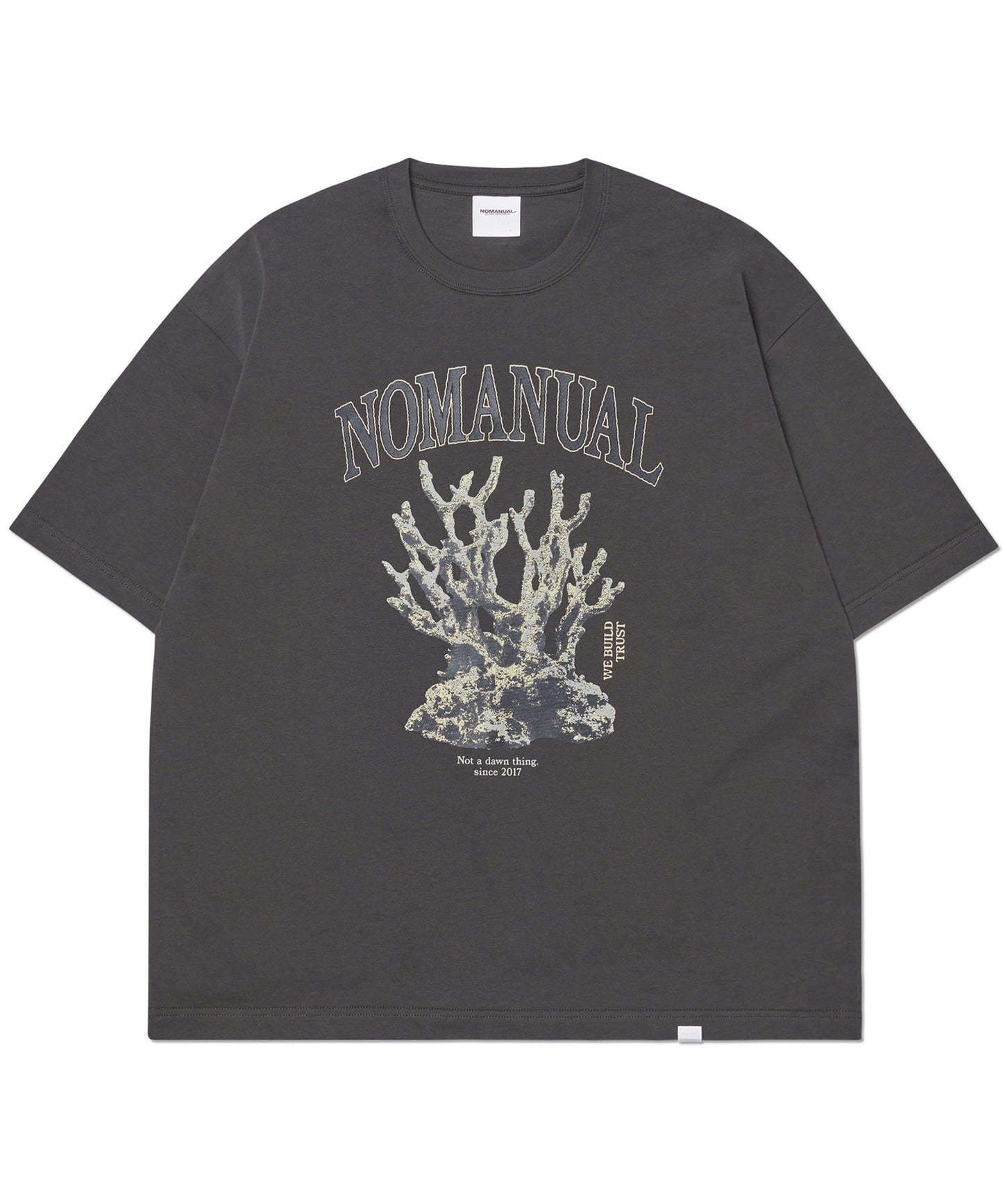 METAL CORAL REEF T-SHIRT - CHARCOAL