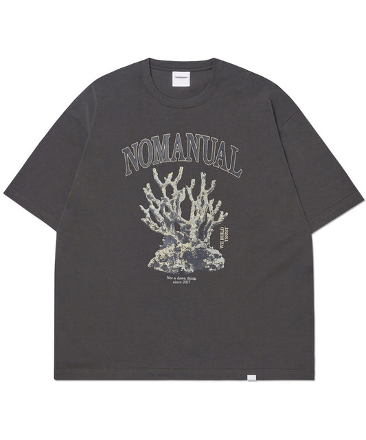 METAL CORAL REEF T-SHIRT - CHARCOAL