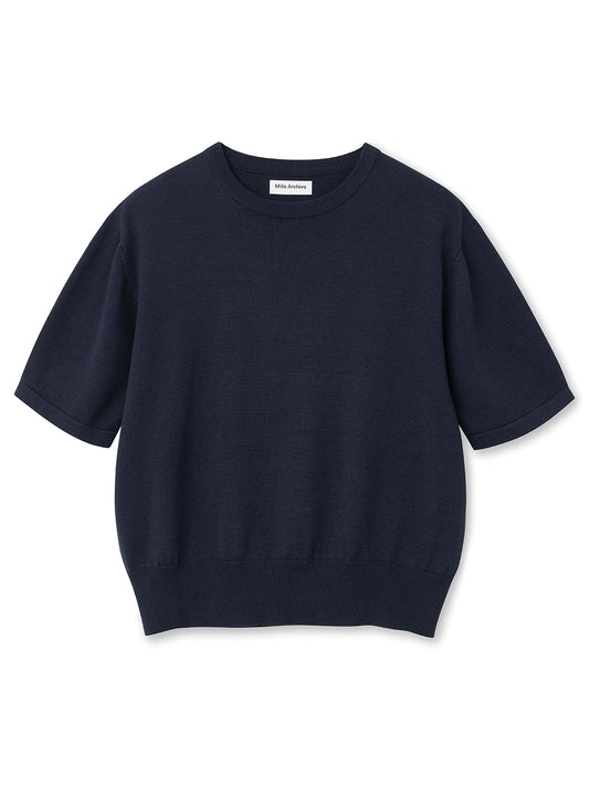 Crop Easy Knit [Navy]