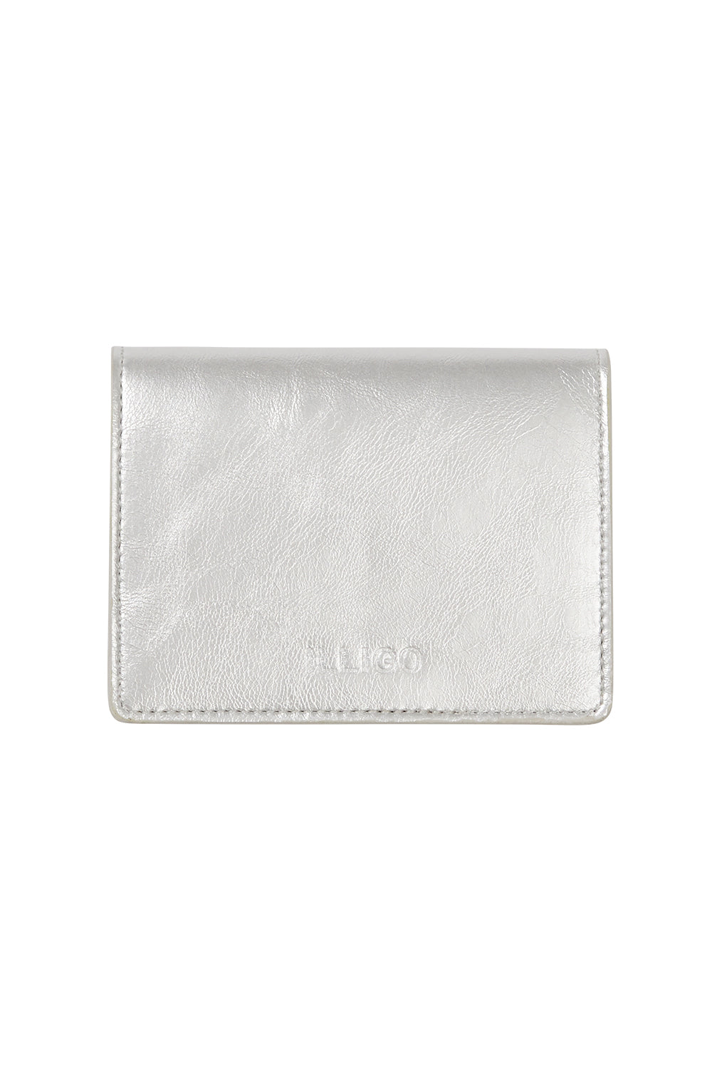 Letter Fold Card Wallet Silver