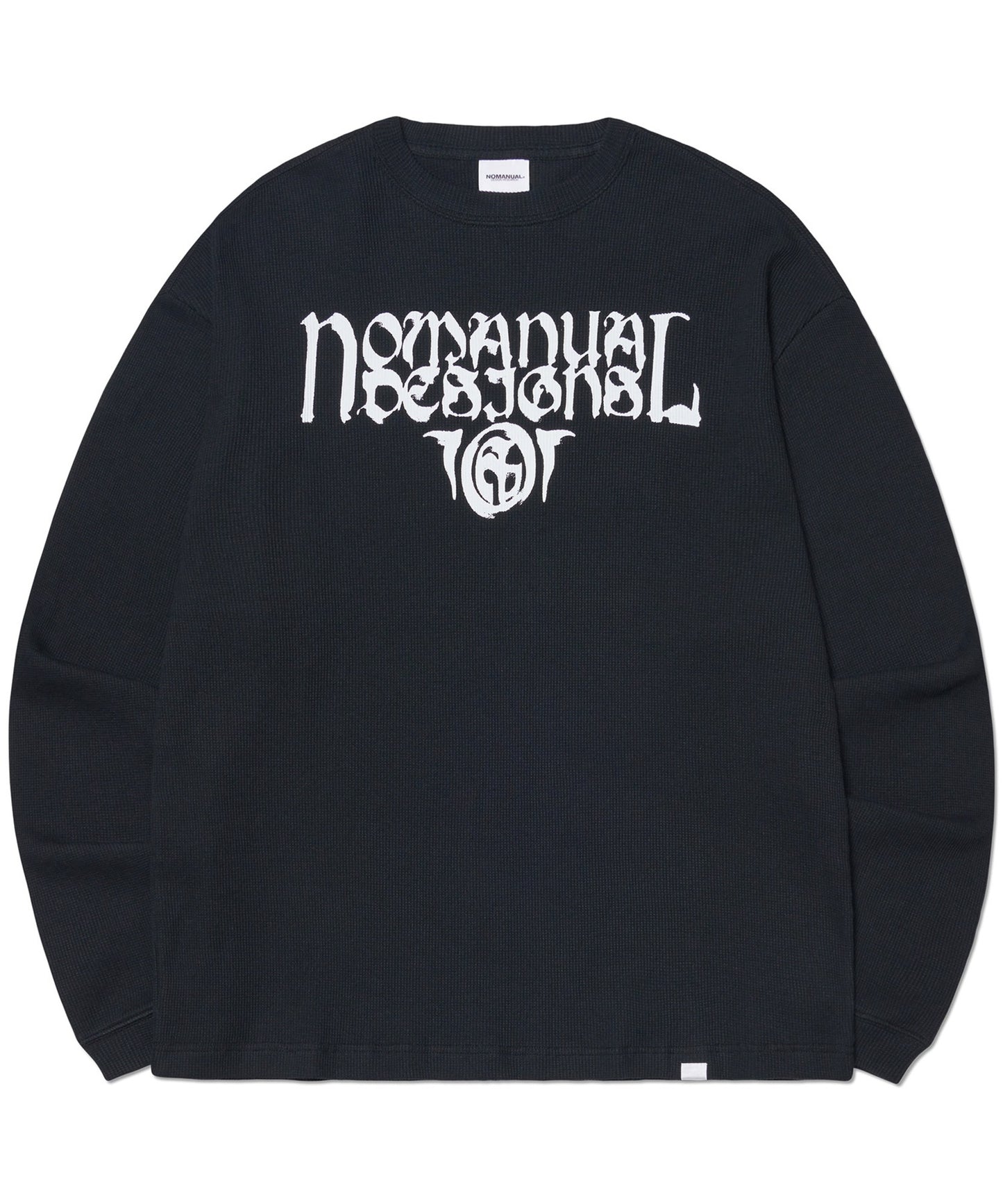 PT WAFFLE LONG SLEEVE TEE - BLACK