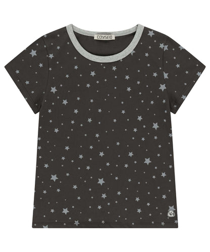 MILKY STAR T-SHIRT BLUE CHARCOAL