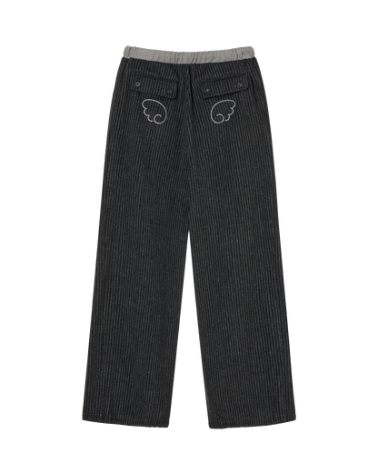 ANGEL STRIPE PANTS [BLACK]