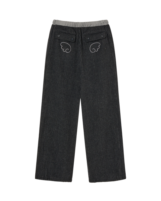 ANGEL STRIPE PANTS [BLACK]