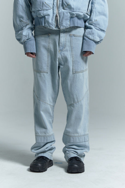 MPa WAVE ZIPPER PANTS (STEEL BLUE)