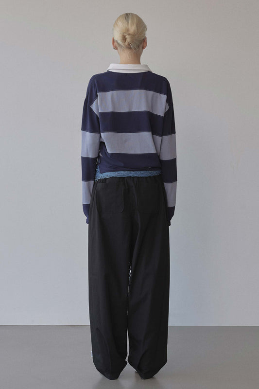 Rugby Striped Polo Jersey Blue/Navy