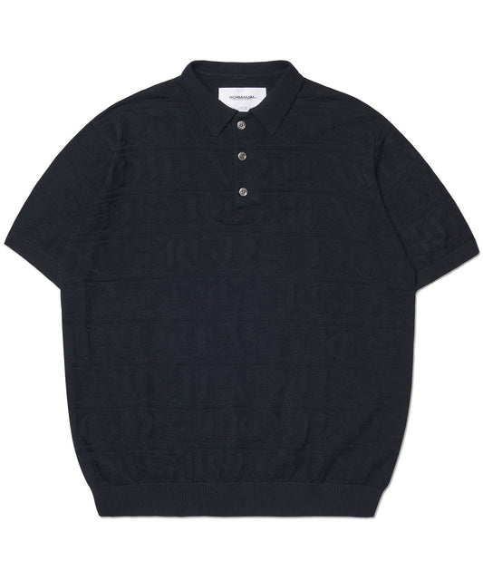 JACQUARD POLO SHIRT - BLACK