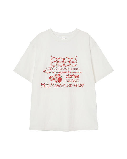 [5/26 예약발송] WEB LOGO T-SHIRTS [STRAWBERRY]