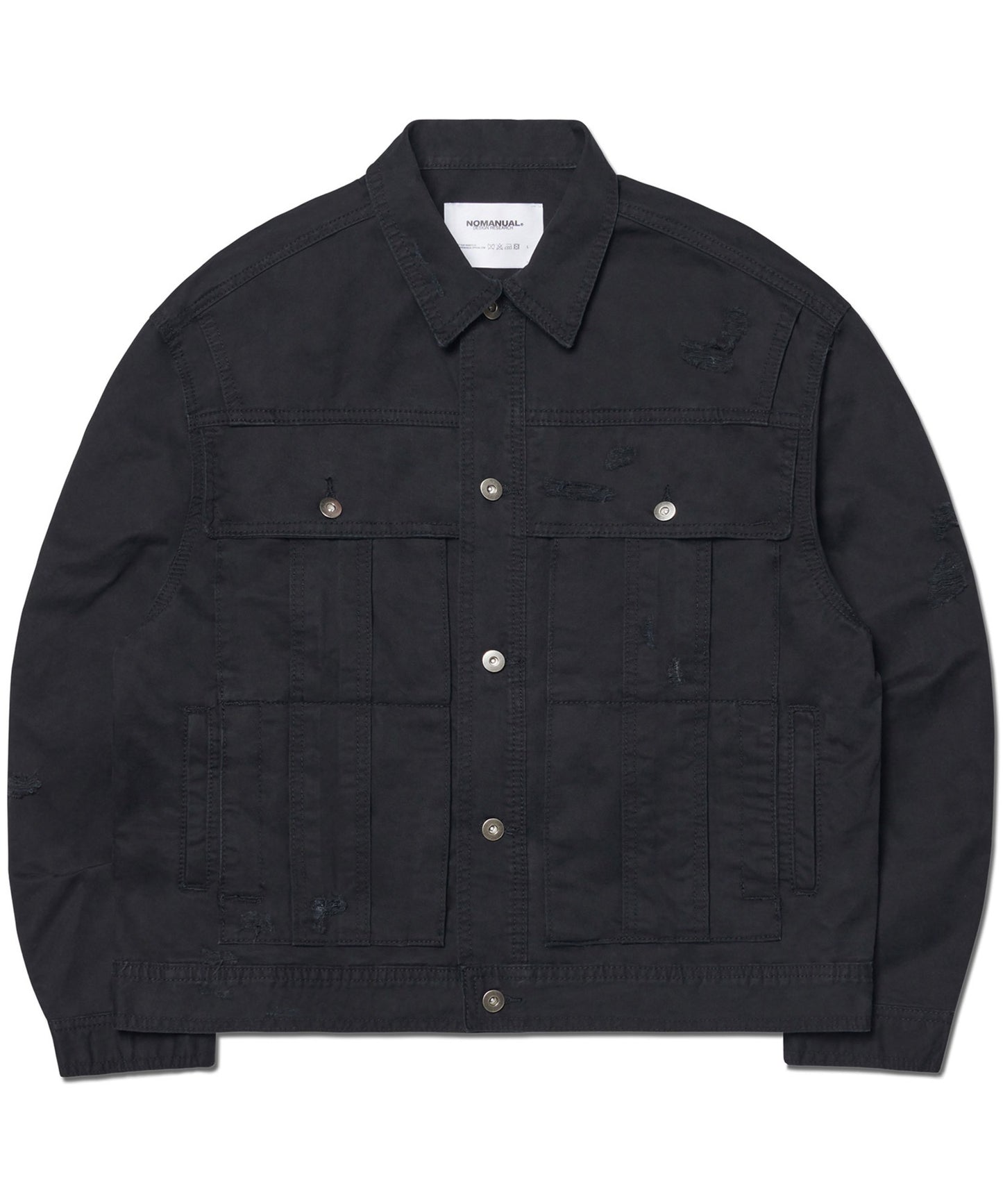 IP DAMAGED JACKET - WASHED BLACK