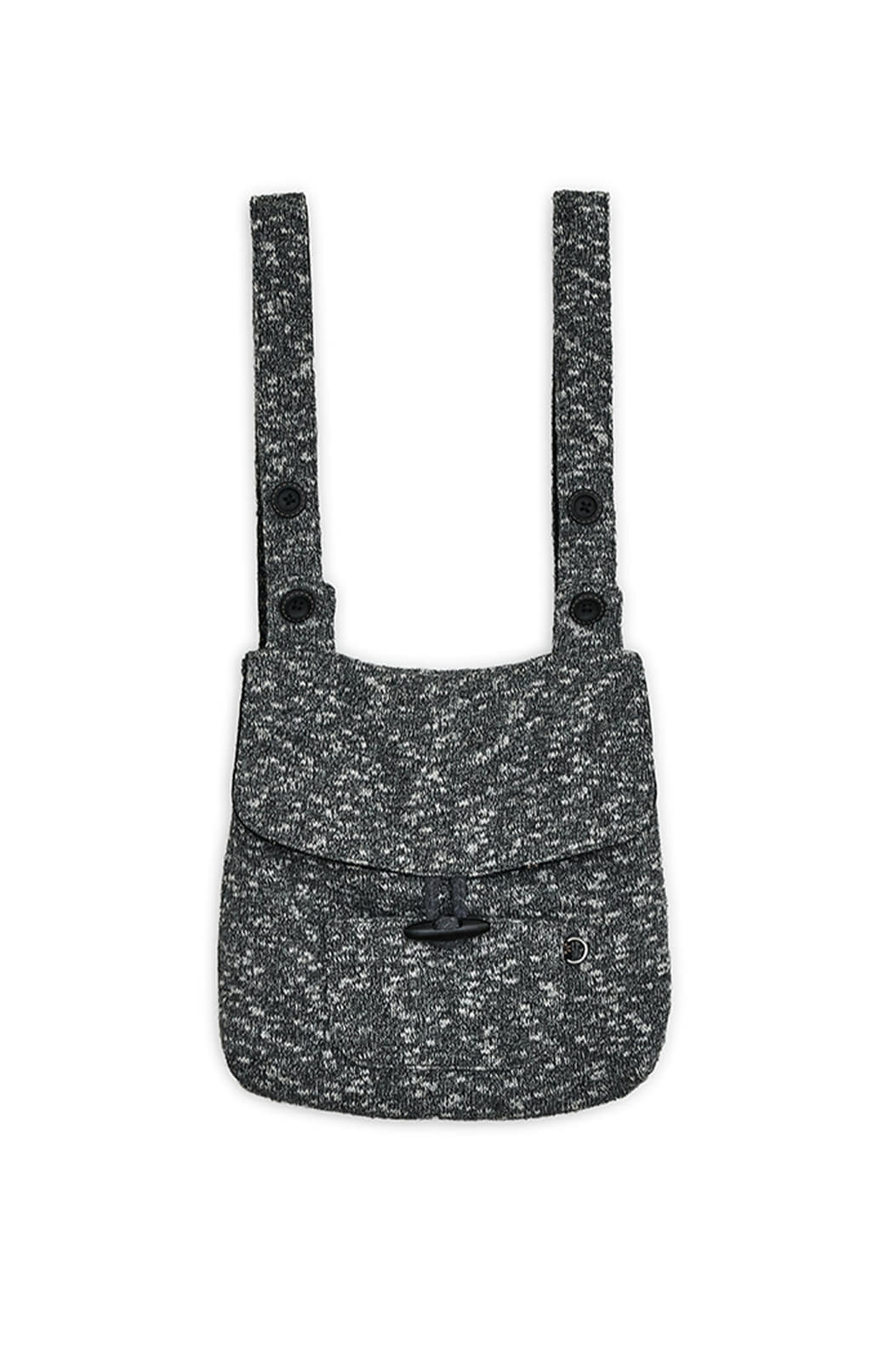 Knitted duffle button back-pack (Charcoal)