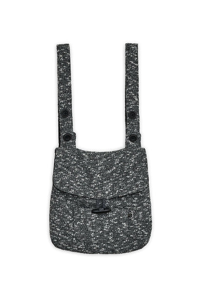 Knitted duffle button back-pack (Charcoal)