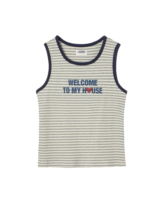 WELCOME TO MY HOUSE SLEEVELESS [MELANGE GREY]