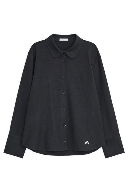 Signature round collar shirts (Charcoal)