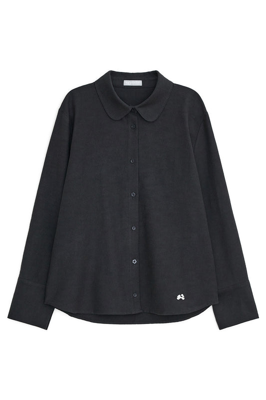 Signature round collar shirts (Charcoal)