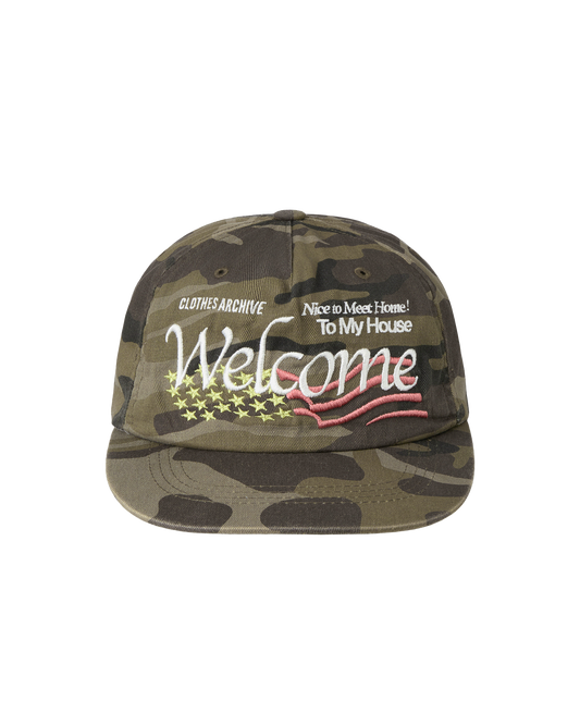 WELCOME WASHED CAP [CAMO]