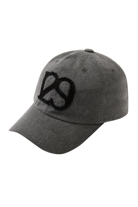 129 Applique Ball Cap Deep Charcoal