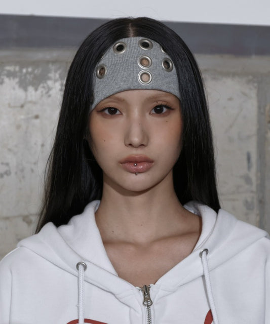 FF EYELET HAIRBAND (GRAY) F25ZE034