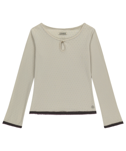 EYELET LACE LONGSLEEVES IVORY
