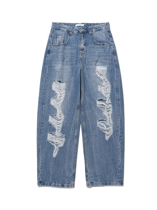 Reflect Curved Damage Pants [Light Blue]