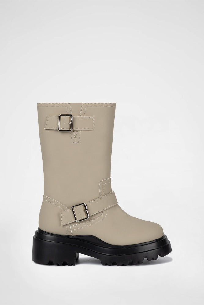 CITY BUCKLE RAIN BOOTS / GREY 