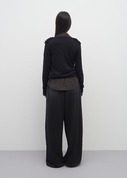ASYMMETRIC FRILL CARDIGAN / 2 Color
