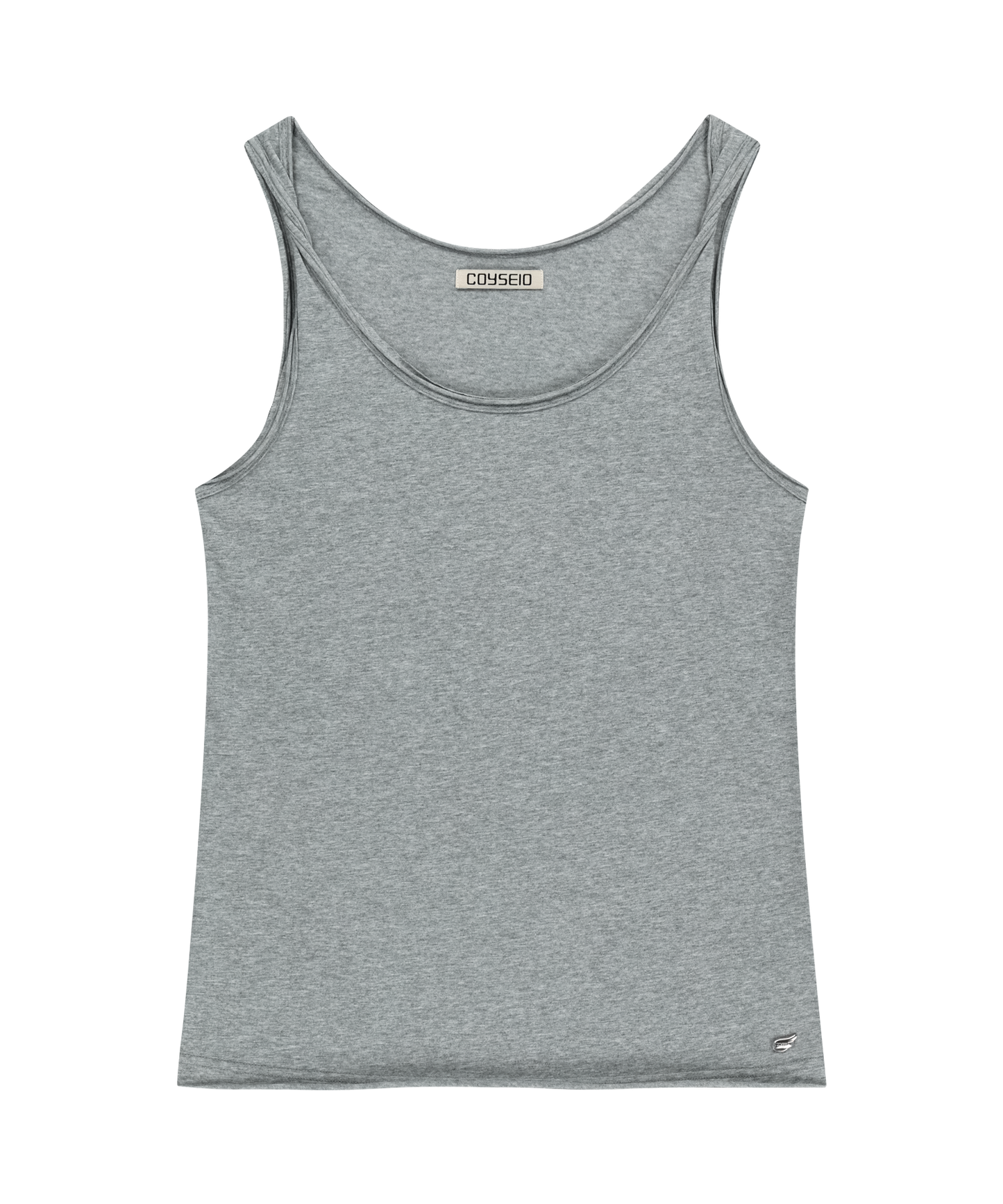 TWISTED SLEEVELESS MELANGE GRAY