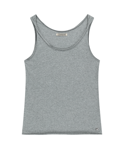 TWISTED SLEEVELESS MELANGE GRAY
