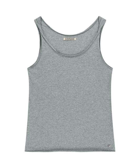 TWISTED SLEEVELESS MELANGE GRAY