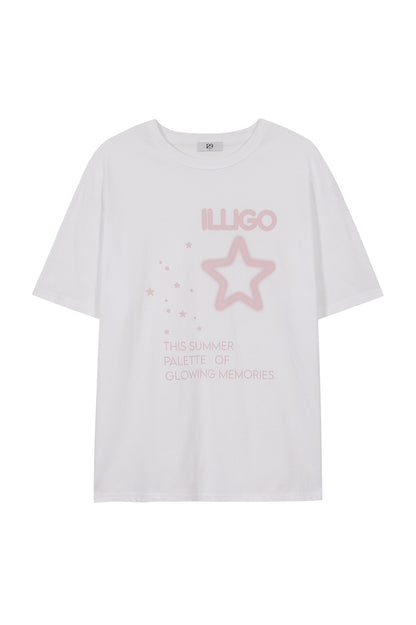 Star Spray Oversized Fit T-Shirt White