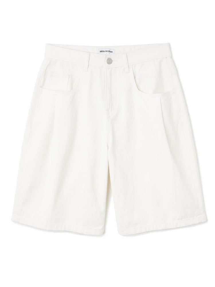 Denim Bermuda Pants [Off White]