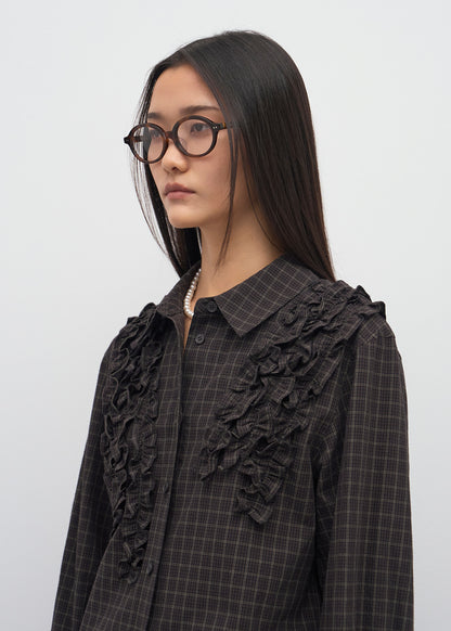 FRILL CHECK SHIRT