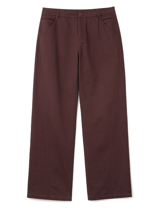 Straight Fit Chino Pants [Deep Brown]