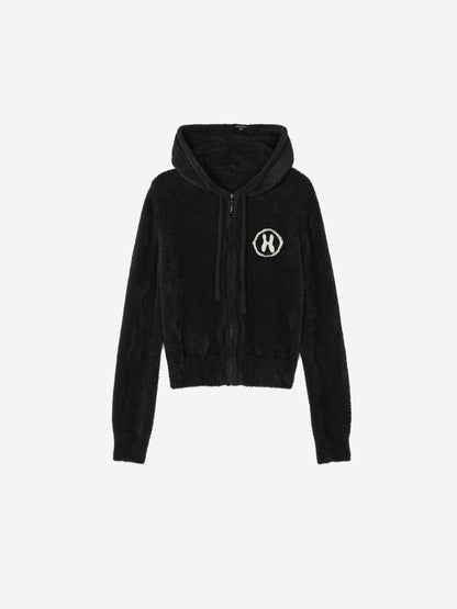 HOTEL FUR KNIT ZIP-UP