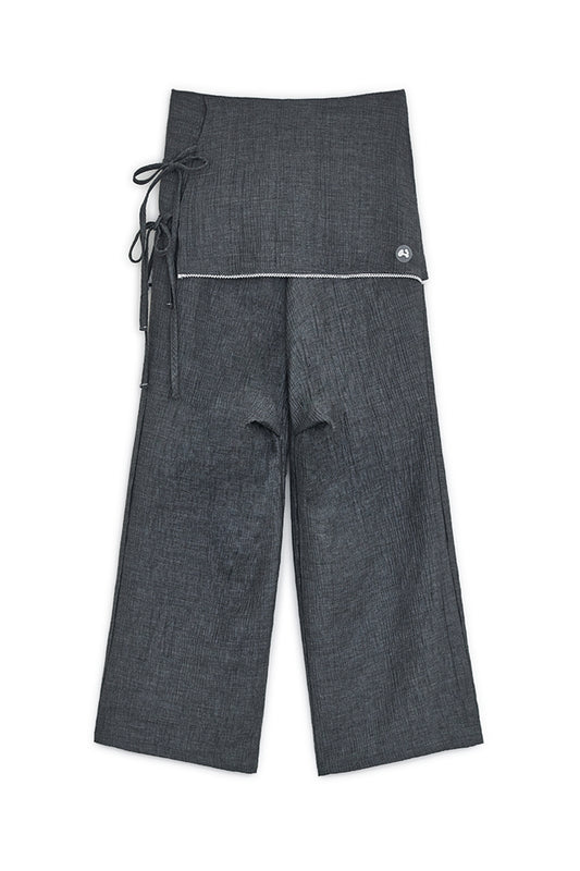 Skirt layered pants (Charcoal)