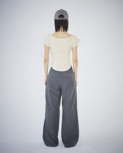 SIDE ZIPPER LINE PANTS / 2 Color