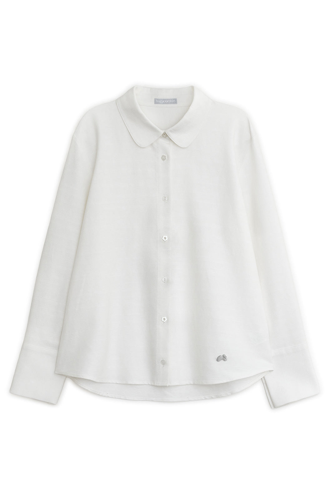Signature round collar shirts (White)