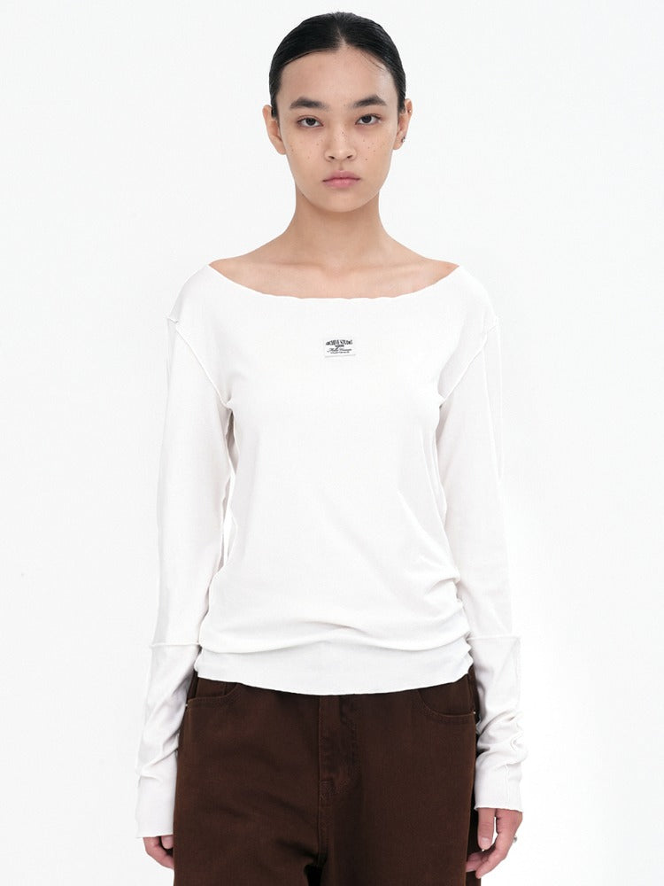 Fitted Long Sleeve Top [Ivory]