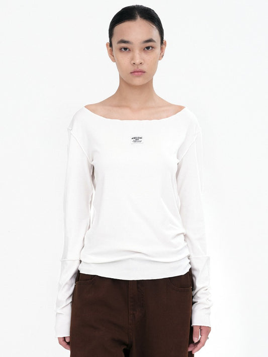 Fitted Long Sleeve Top [Ivory]