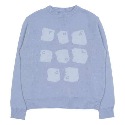 TCM typing logo knit (sky blue)