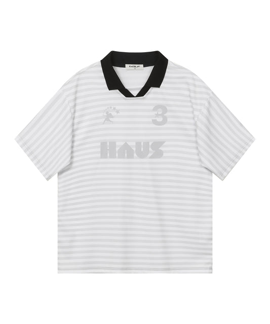 HAUS Stripe Jersey T-shirt [Gray]